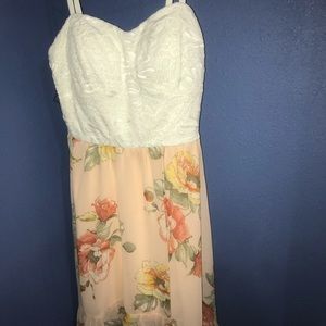 Floral high/low dress